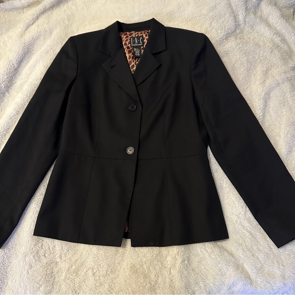 INC International Concepts Women's Elegant Black Blazer